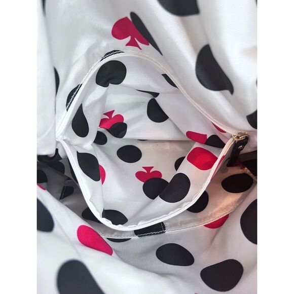 Kate Spade NY Black Nylon Purse Patent Leather Straps Carmen Fold Over Bag - Picture 8 of 16